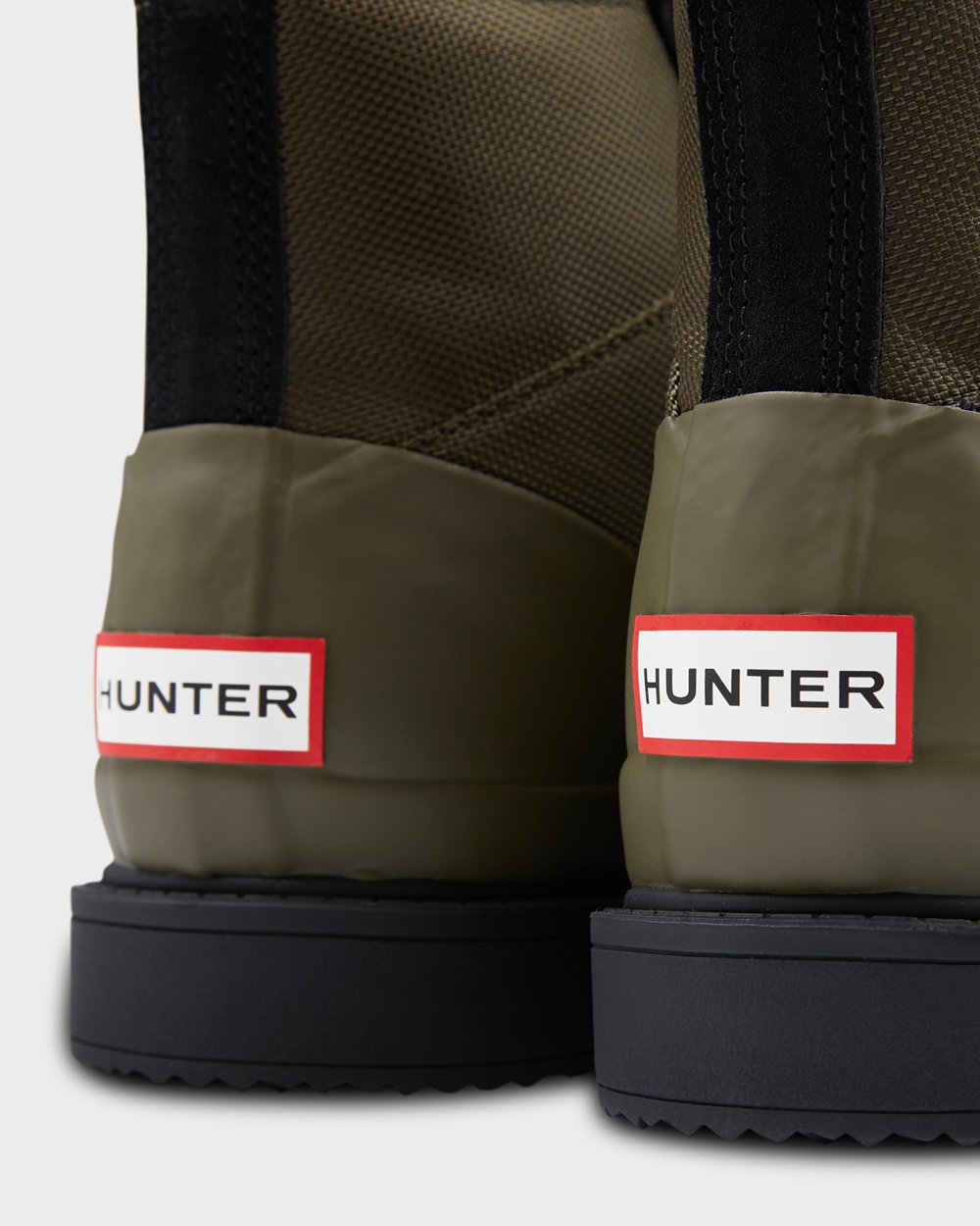 Ankelstövlar Herr - Hunter Original Insulated Commando - Svarta/Olivgröna - 178409-GCE